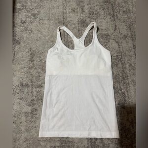 Lululemon Athletica White Racerback Tank Top